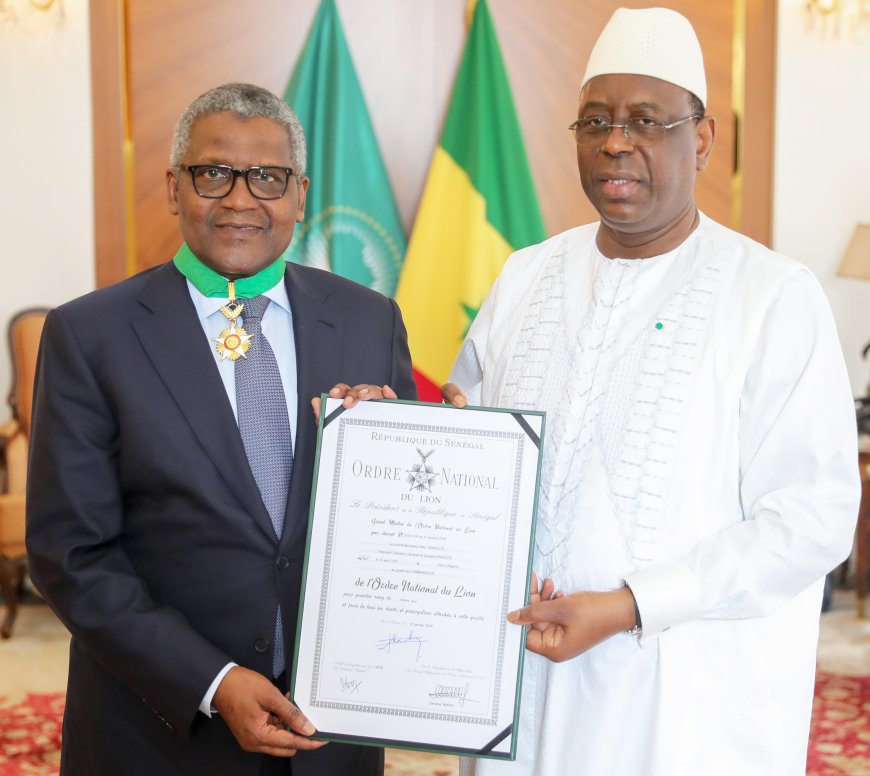 Dangote is a blessing to Senegal, Africa-Senegalese President