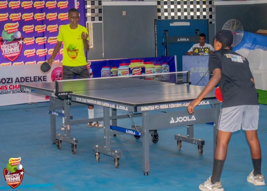 Fans Thrilled As Alimat Olasunkami Of Oba Laoye Grammar School, Emerge Winner Of The Erelu Ngozi Adeleke' Table Tennis Championship.