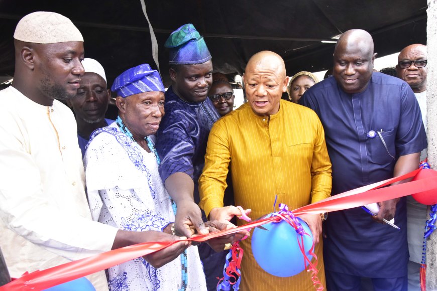 NASCON Allied Industries handed over a borehole to Alayabiagba host community