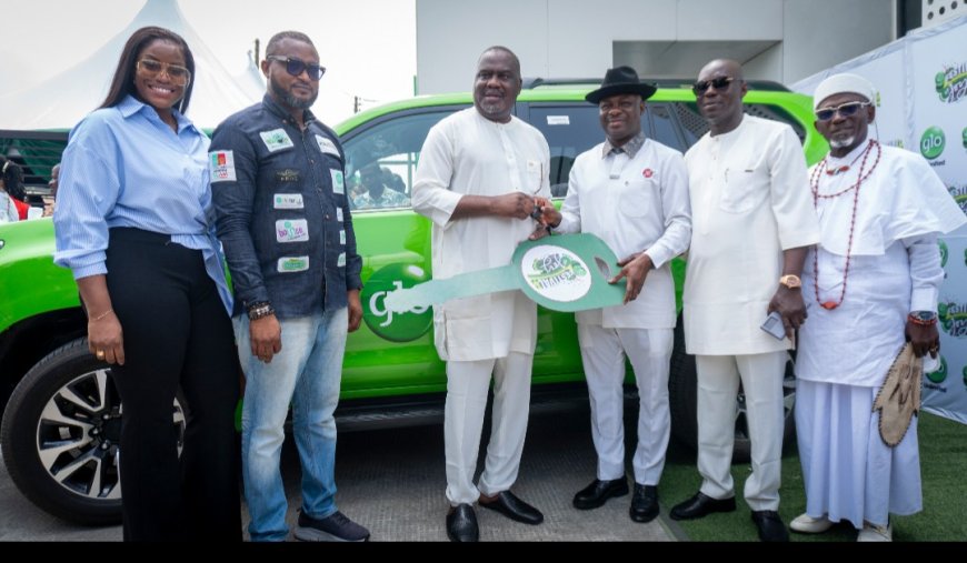 GLO first winner Receives Toyota Prado in  Festival of Joy In Warri