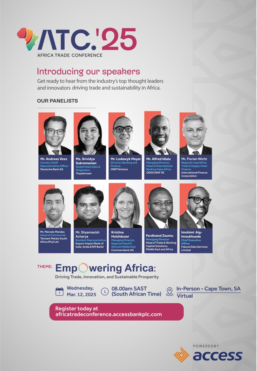 Auboin, Awani, Mene, Quaynor to Lead Conversations at Access Bank’s Africa Trade Conference