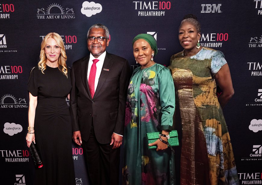 Dangote Pledges Increased Philanthropic Investment to Uplift Vulnerable Africans, Attends TIME100 Impact Dinner