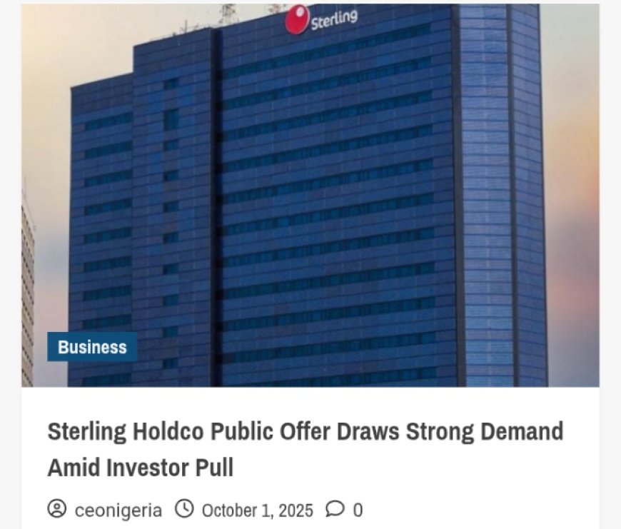 Public Offer Drive: Investors Compete for Sterling Holdco Shares