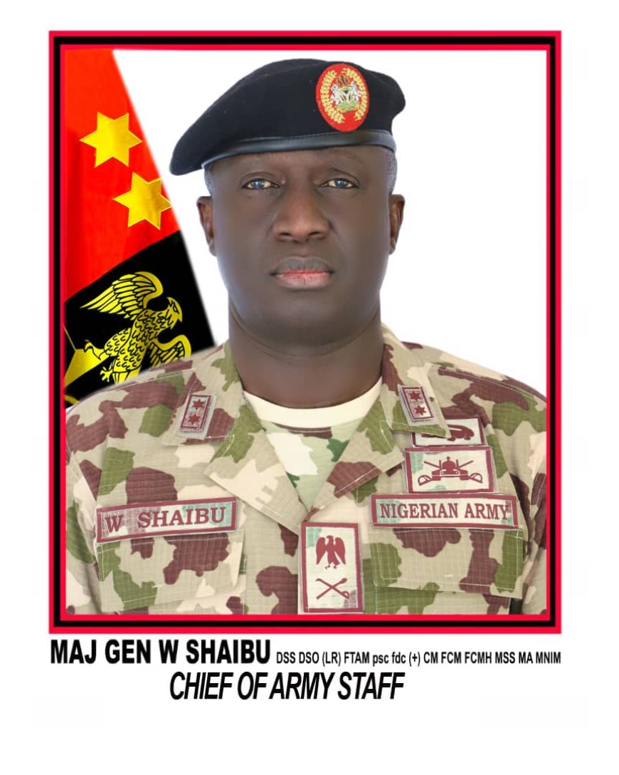 Tinubu Appoints Major General Waidi Shaibu as Nigeria’s 25th Chief of Army Staff