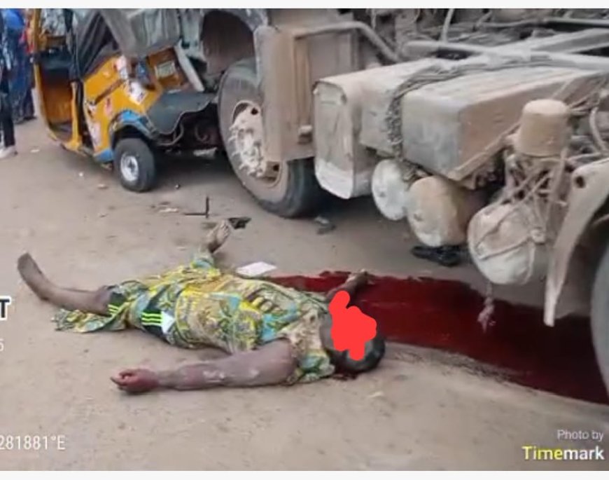 Lagos: 2 dead, 3 injured as dangote mixer truck crushes vehicles at iyana meiran