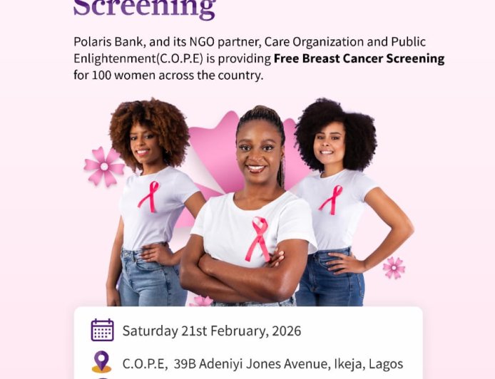 Polaris Bank Marks World Cancer Day with Free Breast Cancer Screening for 100 Women Nationwide in Lagos