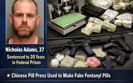 Busted: Washington Man Jailed 20 Years for Producing Deadly Fentanyl Pills with Chinese Machine