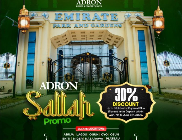 Adron Homes Unveils Sallah Mega Promo with 30% Discount and Exciting Gift Rewards for Subscribers