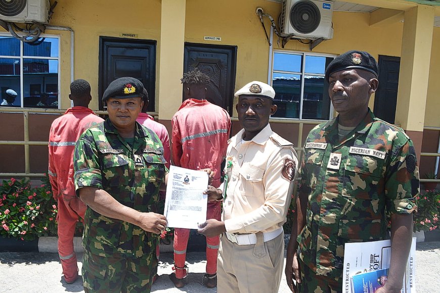 NNS BEECROFT intercepts illegal migration attempt, transfers suspects to Immigration for due process, repatriation